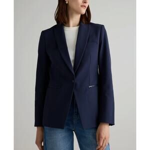 Quince Scuba Single-Breasted Convertible Blazer Large NWOT